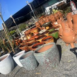 Big Selection In Ceramic Clay And Terracotta Pots From $1 And Up