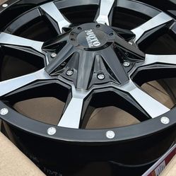 17” NEW 4x Moto Metal offroad rims Ford F150 6x135 Black Machined (mix matched)