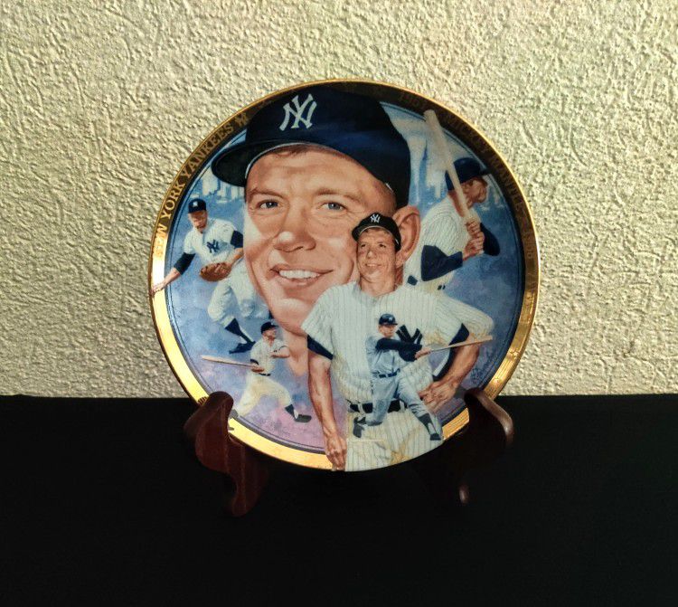 Mickey Mantle 1992 Sports Impressions Collector Plate 'The Legendary Mickey Mantle' 6.5" MINT