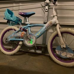 Huffy 16" Disney Frozen Kids' Bike, Fits Riders 3'5" - 4'0", Blue,