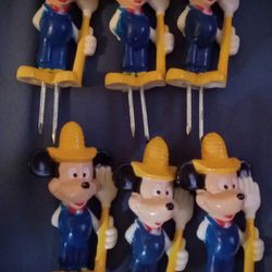 6 (1988) Vintage Mickey  Mouse Corn Holders