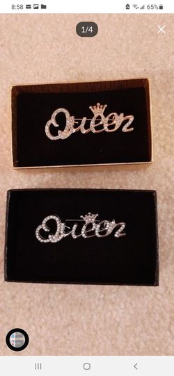 "Queen" Broochs.  $10 each