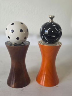 2pc Signed Robert Wilhelm Salt Shaker and Pepper Grinder