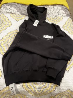 PURPLE BRAND BLACK GRAPHIC HOODIE