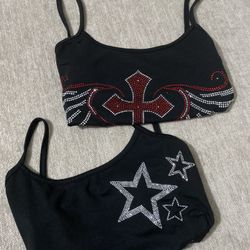 2 Piece Y2K Crop Tops