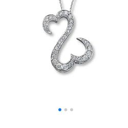 Open Heart Pendant Necklace 