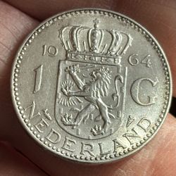 1 Gulden 1964. Coin Of Nederland 