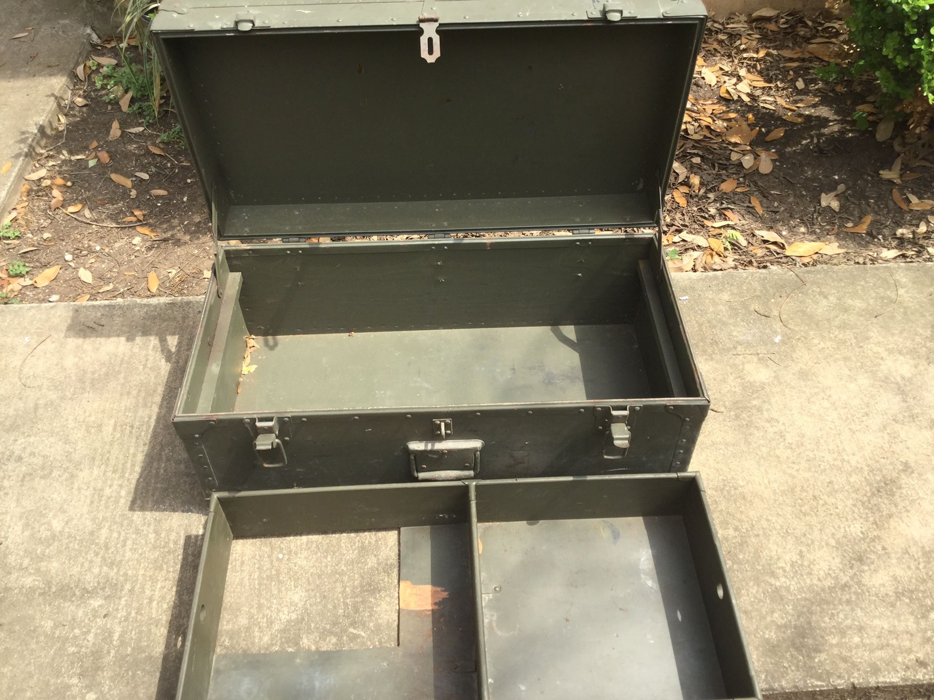 Vintage Military Footlocker Trunk for Sale in San Antonio, TX OfferUp