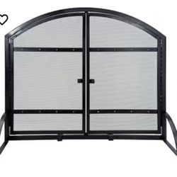 NEW Steel Fire-pit Screen w/Doors