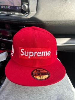 Supreme x New Era 59Fifty Fitted Hat Red