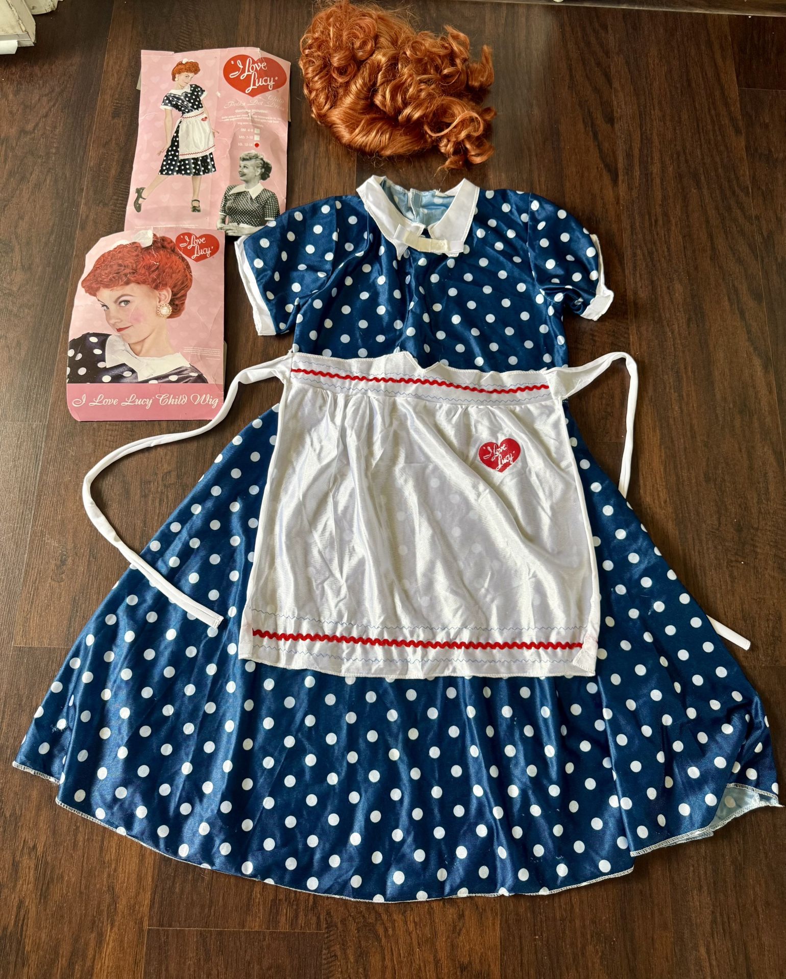 Women Costume  Love Lucy Polka Dot Dress