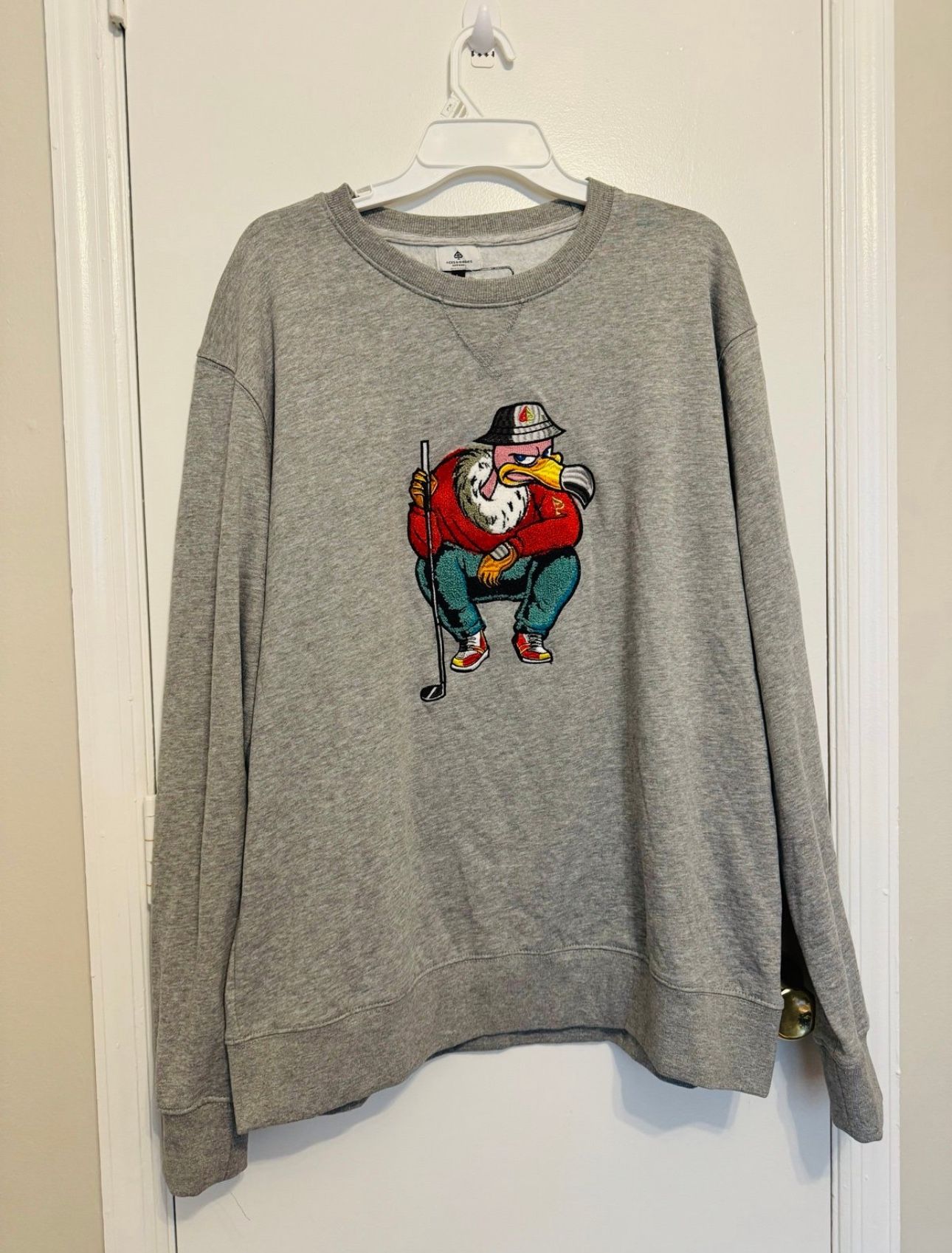 The BirdGang Single Crewneck - Gray - Vulture Size L