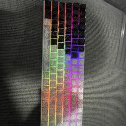 Through Custom keycap Set,Black/White