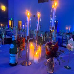 Gold and glass Taper candle holders
