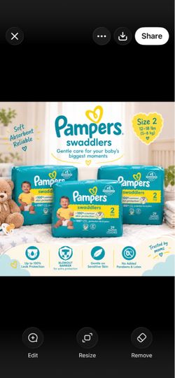 Pampers Diapers Size 1 & 2