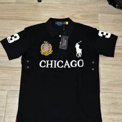 New Polo Ralph Lauren Chicago Black Polo Shirt Size L