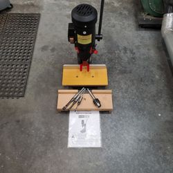 Mortising Machine & Drill Press with Extras