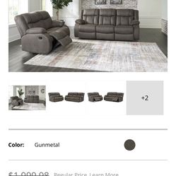 Ashely furniture sofa & loveseat recliner set