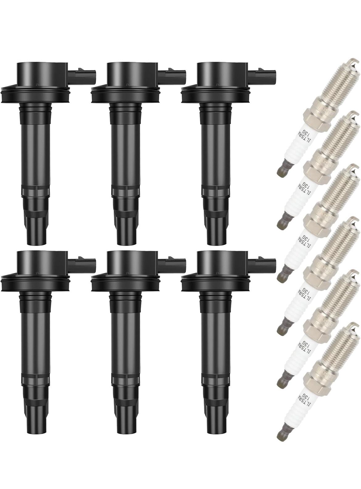 6 ignition coils with 6 iridium Spark Plugs