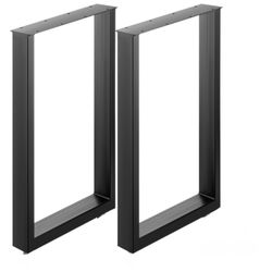 Set of 2 Steel Table Legs, 28''Height 24''Wide Dining Table Legs, Heavy Duty 3.1" Width Box Section Square Table Legs,