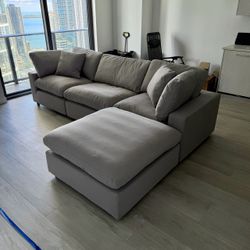 New Grey Sofa Cloud Couch Sectional