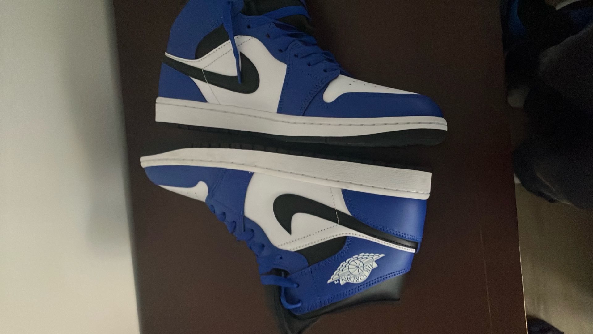 Air Jordan 1 Mid Royal Blue and White