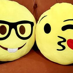 Emoji Throw Pillows 14in Diameter $4 Each 
