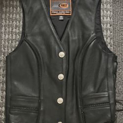 2 - Leather Vests  Size:  XS