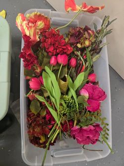 Misc. Florist flowers, ornaments, leaves floral arrangements