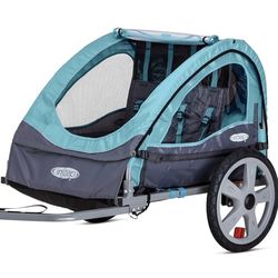 Instep Bike Trailer for Pets, Toddlers, Kids, Double Seat, 2-In-1 Canopy
