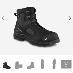 SIZE 9 IRISH SETTER BY RED WING WATERPROOF LEATHER SAFETY TOE BOOTS BRAND NEW 