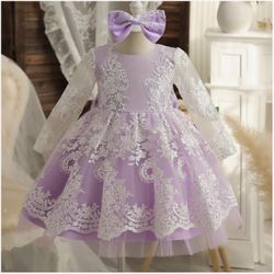 NNJXD Girls' Tulle Flower Princess Wedding Dress for Toddler and Baby Girl