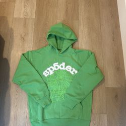 Slime Green Sp5der Hoodie 