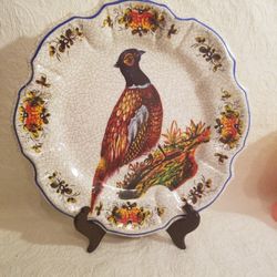 Modello Depositato Pheasant 10 3/4" Deco Plate