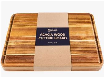 (Brand New in Box) 
Extra Large Acacia Wood Cutting Board, 1.5” Thick with Juice 19.7"L x 15.8"W x1.5" /A4-KN-5533