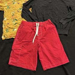 Men’s Size Medium Mixed 3pc Lot Swim Trunks Luau Shirt 3/4 Zip Sweater  To include: Vans button down luau shirt Mark Law 3/4 zip sweater St John’s Bay