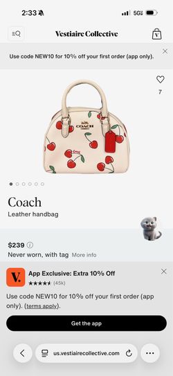 🍒 Coach cherry bag 🍒
