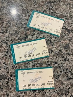 Vintage Dodger Tickets