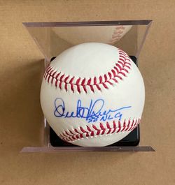 Orel Hershiser w/ “88 NL Cy” inscription LA Dodgers • Official Rawlings MLB autograph baseball w/Display Cube