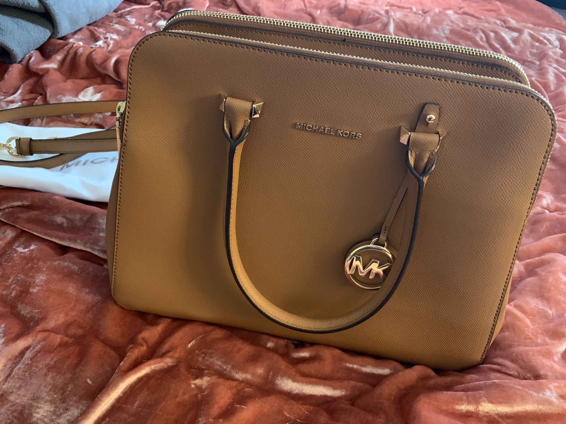 Michael Kors Camille Large Leather Satchel