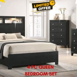 4 PC QUEEN BEDROOM SET