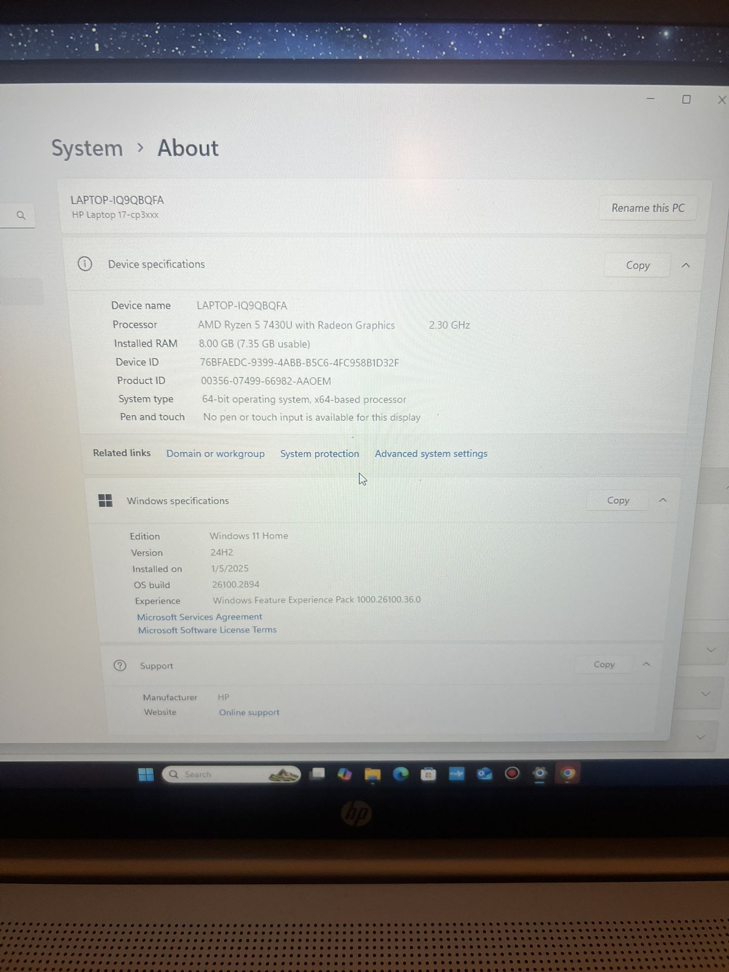 Windows 11 HP Laptop with AMD processor and Radeon Graphics!