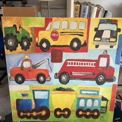 Painting (canvas) Cars 