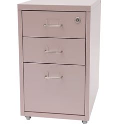 3 Drawer Metal Storage Cabinet Mobile File Cabinet w/ Lock For Sale $24.00 50%+ OFF Retail Assembled