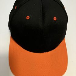 Black & Orange Snapback Baseball Hat