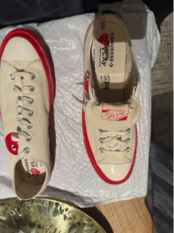 Converse Comme des Garçons Play Chuck 70 low top sneakers cream red