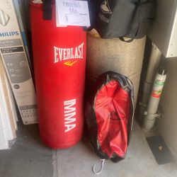 Everlast MMA, punching bag, new never been used with some sparring gear