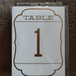Wedding Table Numbers