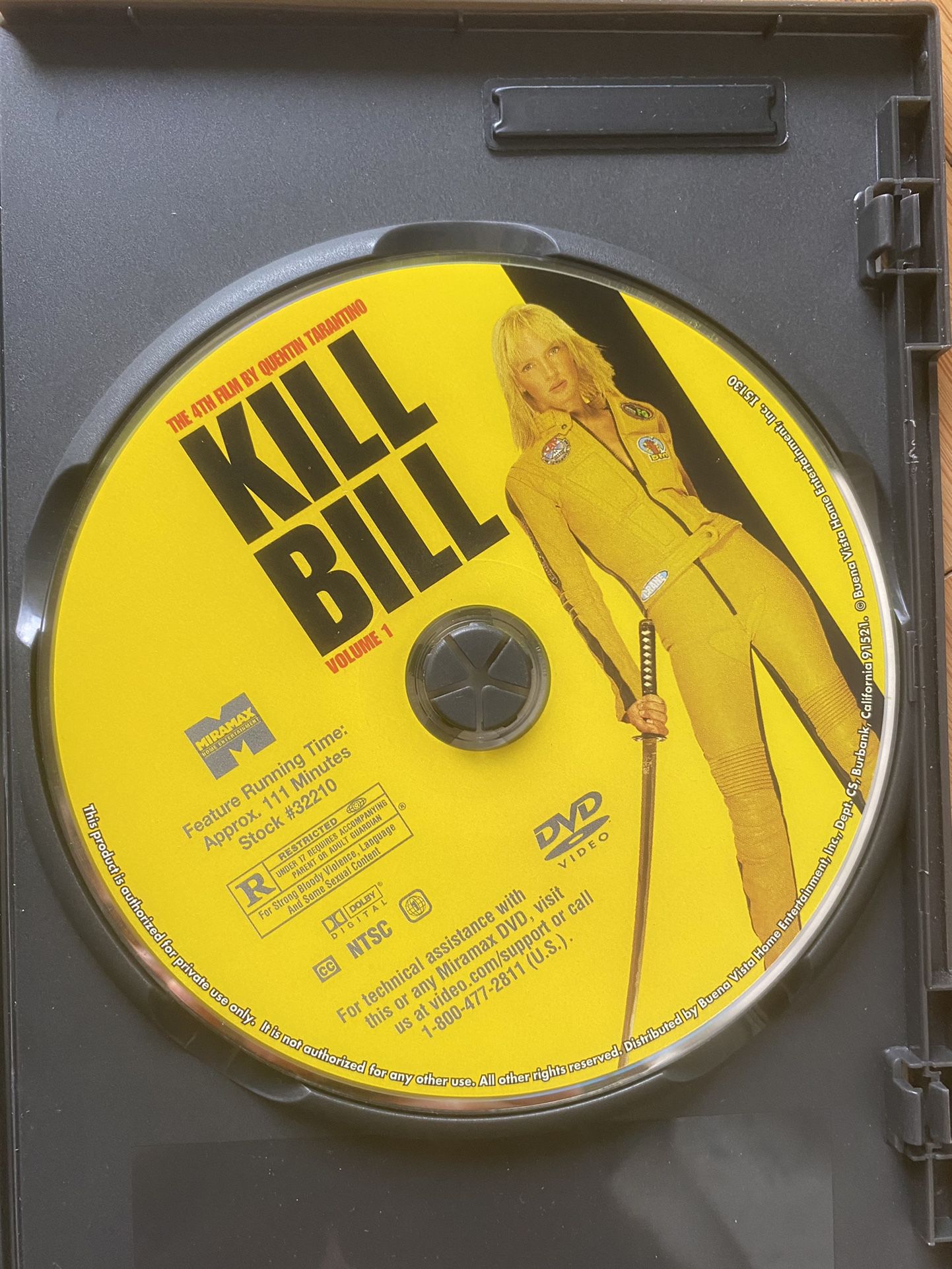 Kill Bill Volume 1 Used DVD  In Great Condition 