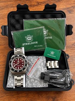 STEELDIVE Brand SD1964 Big Size 45.4mm Sapphire Glass Ceramic Bezel Blue Luminous 1000M Waterproof NH35 Automatic Men Dive Watch